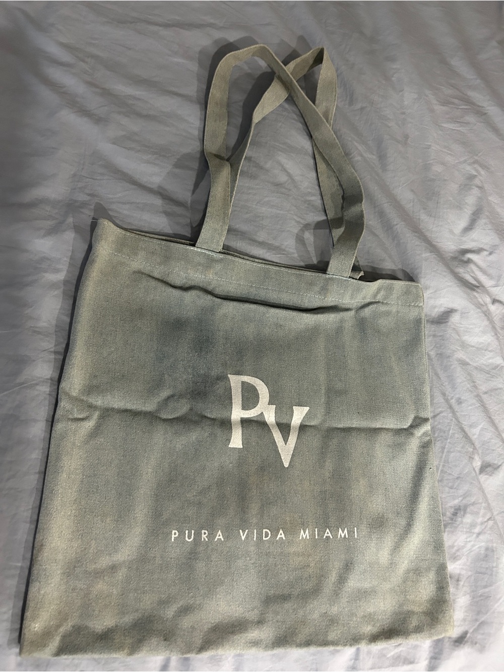Pura Vida Miami Light Blue Denim Tote Bag